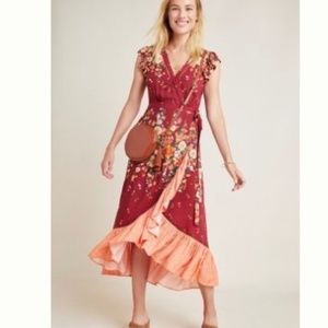 Farm Rio for Anthropologie Tesorina Wrap Dress